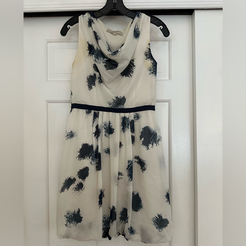 Cream and Black Mini Dress